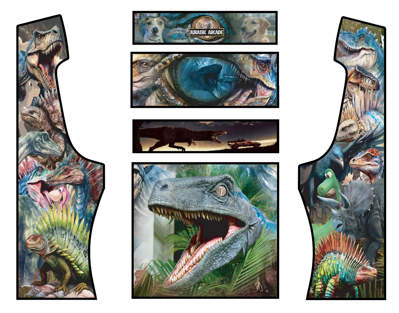 Jurassic Arcade — full graphics sheet