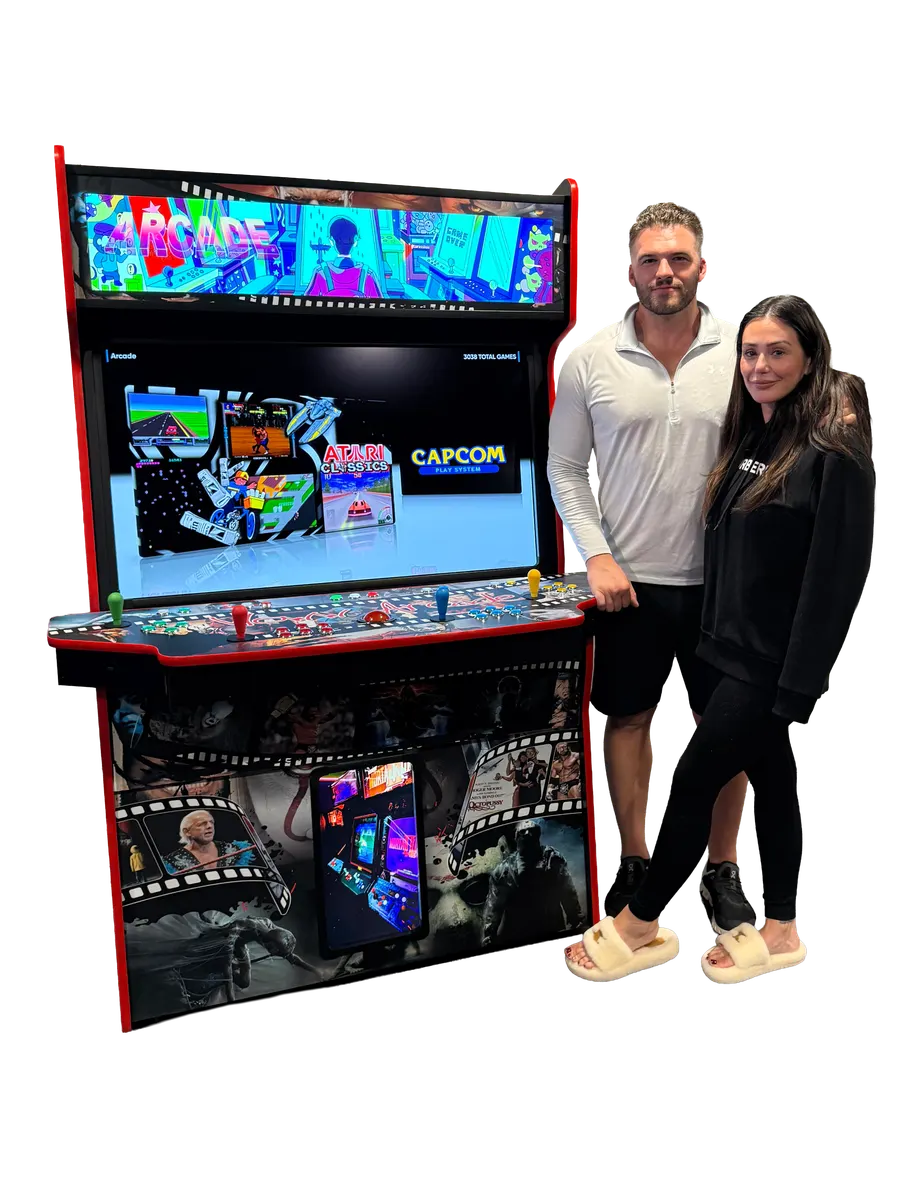 JWoww with the finished Woww Arcade arcade